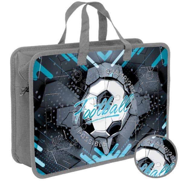 Папка А4 (335*300*130) с ручками молния, пластик "Мяч"