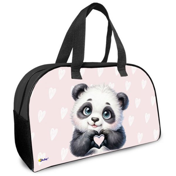 Сумка для внешкольных занятий 35*23*14,5см Оникс "Панда с сердечком" карман