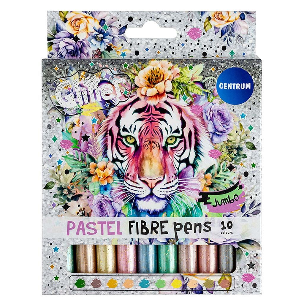 Фломастеры Jumbo  10цв "Centrum. Pastel glitter"