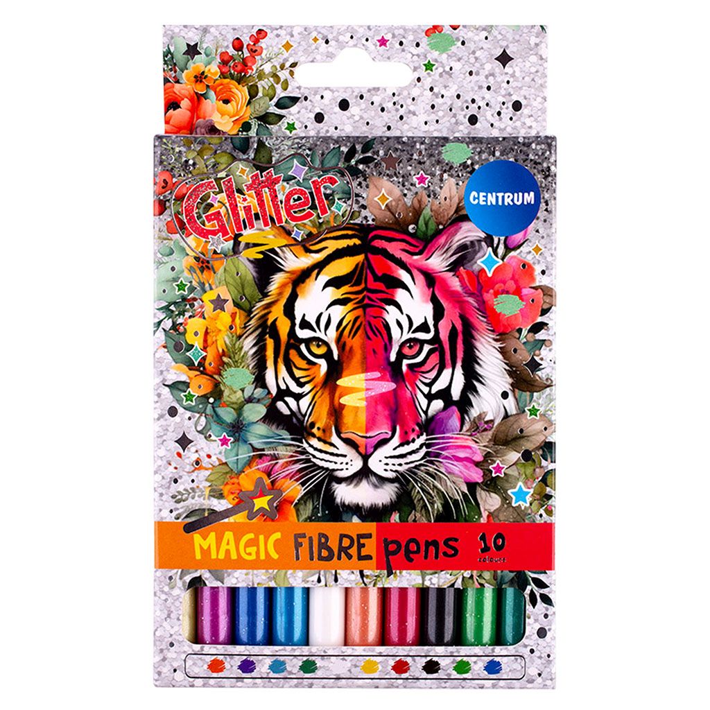 Фломастеры  10цв "Centrum. Glitter"