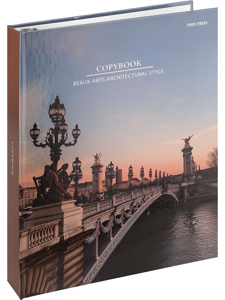 Тетрадь  А5  80л кл. на кольцах Проф-Пресс "Красивый мост" глянц.лам., лен