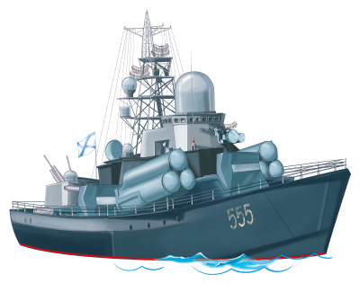 Плакат фигурный А4 "Корабль"