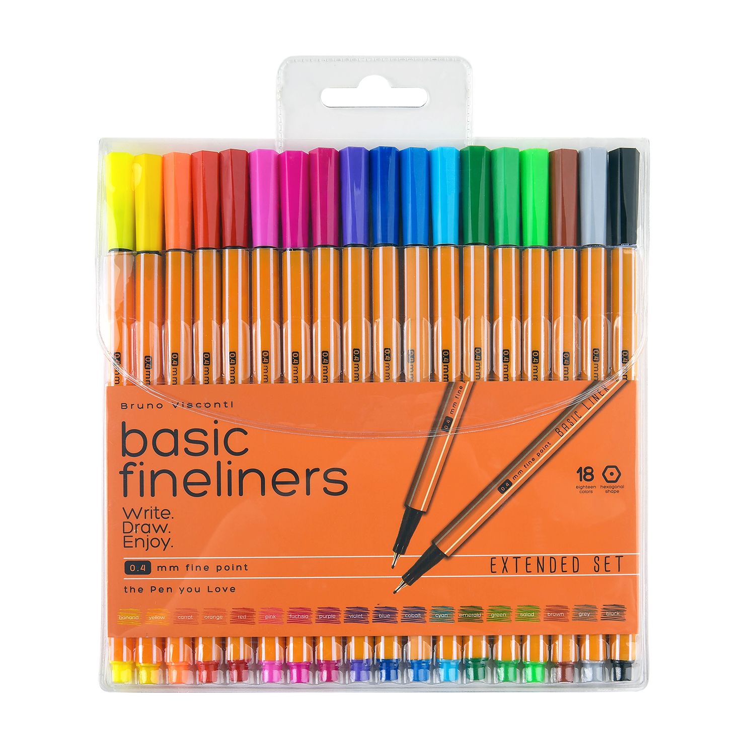 Набор линеров "BV. Basic.Summer" 0,4мм., 18цв.