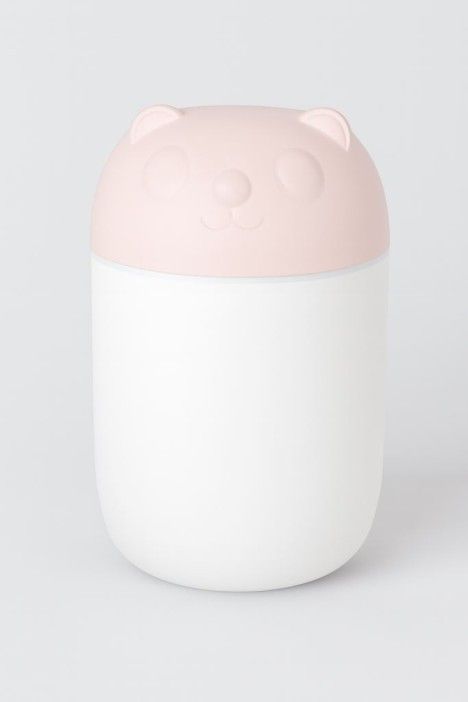 Ночник-увлажнитель воздуха 11*7см "Мишка" розовый, портативный, USB