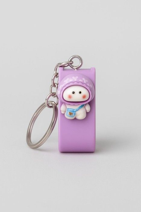 Брелок-степлер "Зайчик в капюшоне", фиолетовый