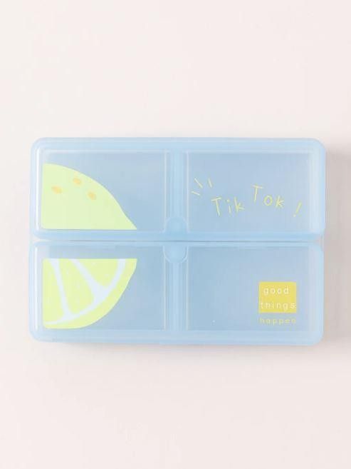 Таблетница 4 отдел. "Половинка лимона"