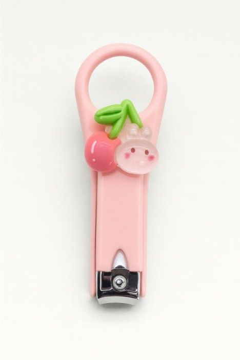 Кусачки маникюрные "Вишенки", розовые