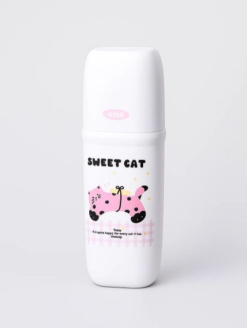 Контейнер для зубных щеток/кистей 7*20см "Милая клеточка" розовый