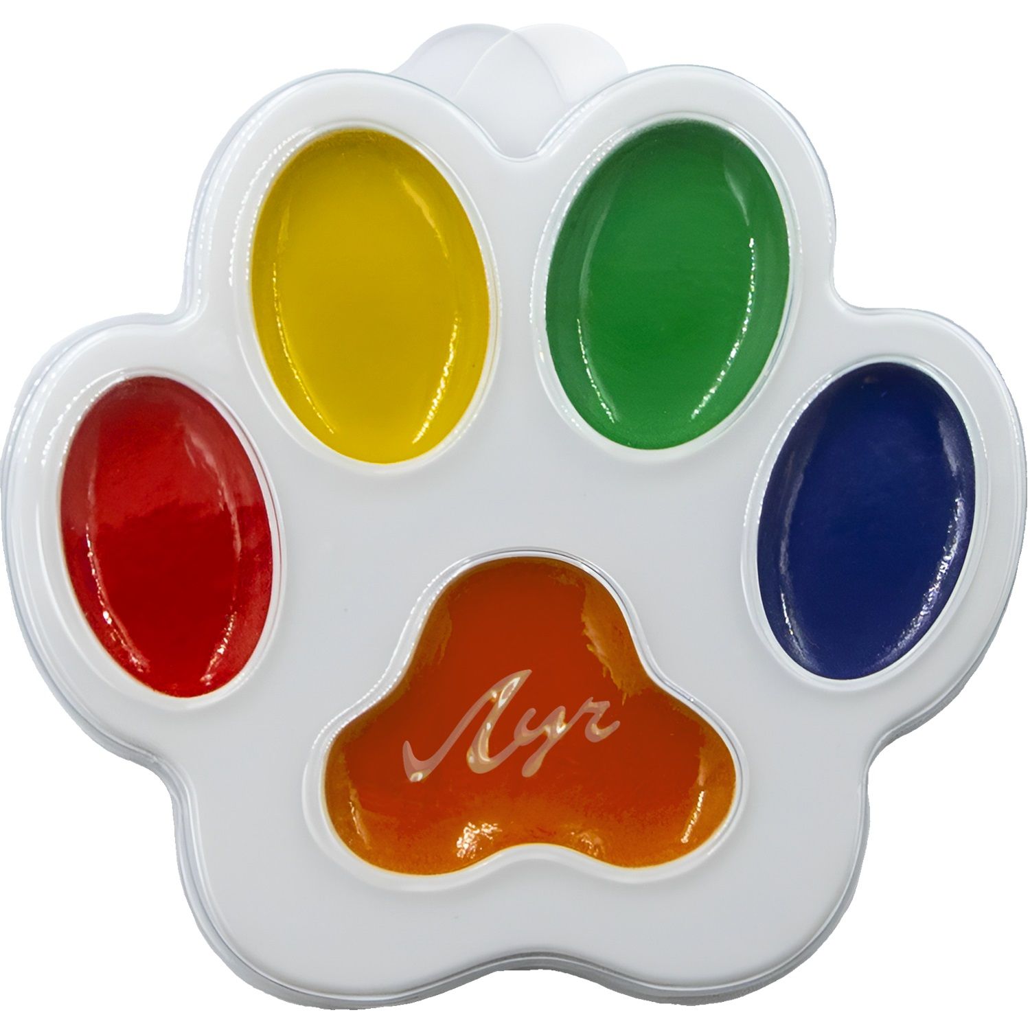 Акварельные краски  5цв. Лапка, медовые, фигурные, б/к, пласт.упак.