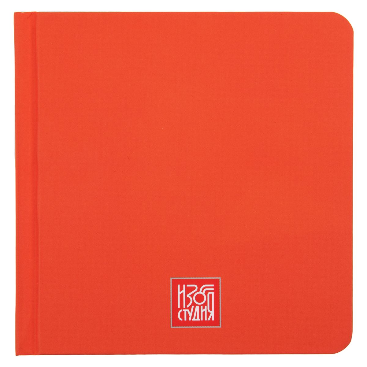 Скетчбук 120*120мм  80л., сшивка, 120гр/м2 "Красный" тв.обл.