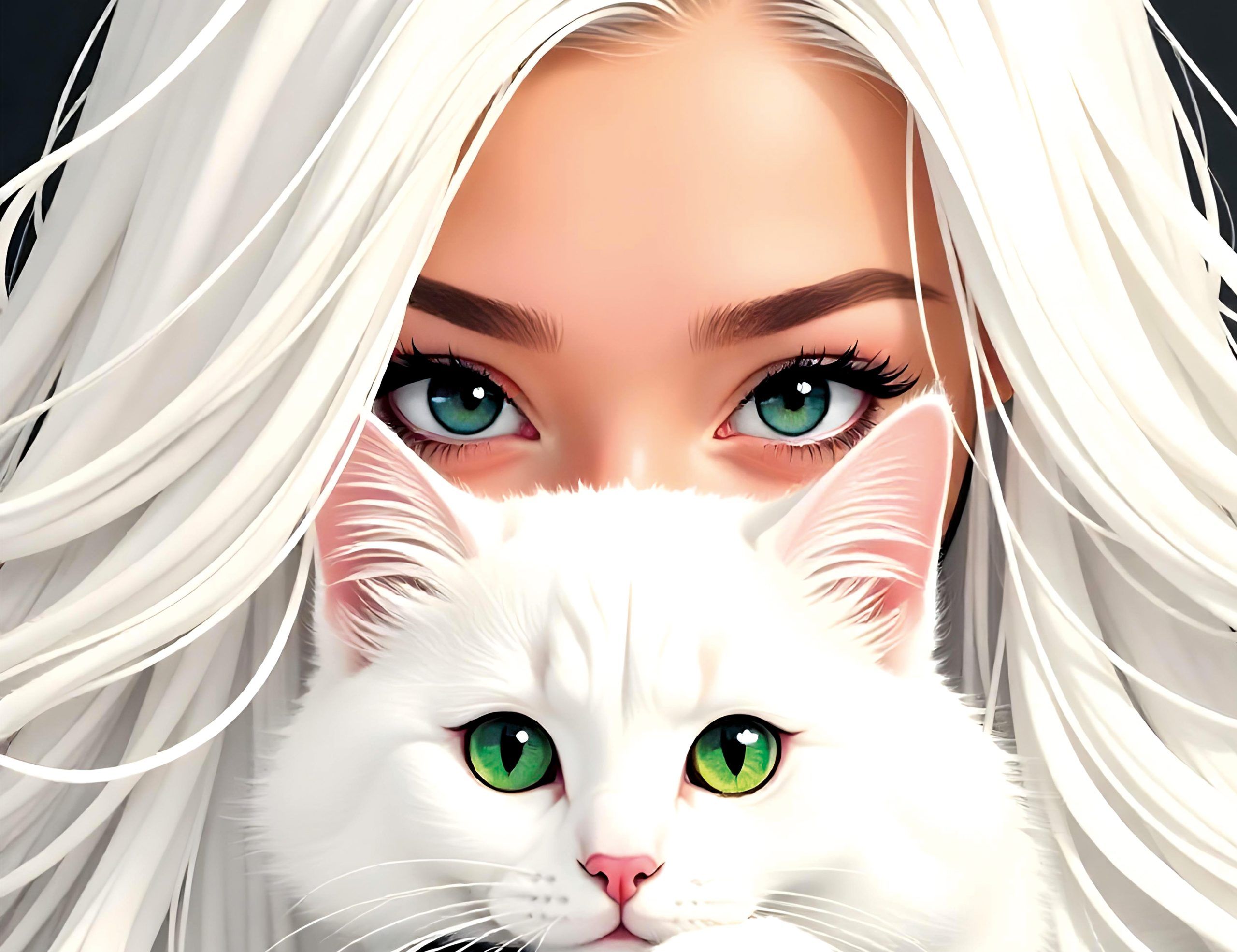 Настольное покрытие д/лепки 43*32см "Девушка и кот"