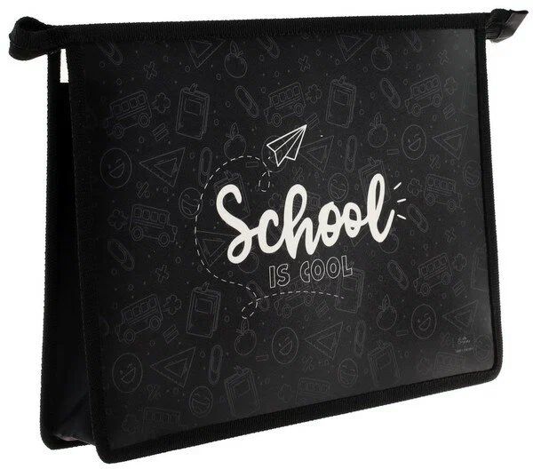 Папка д/тетрад. А4 (325*230*55) молния сверху, пластик "School"