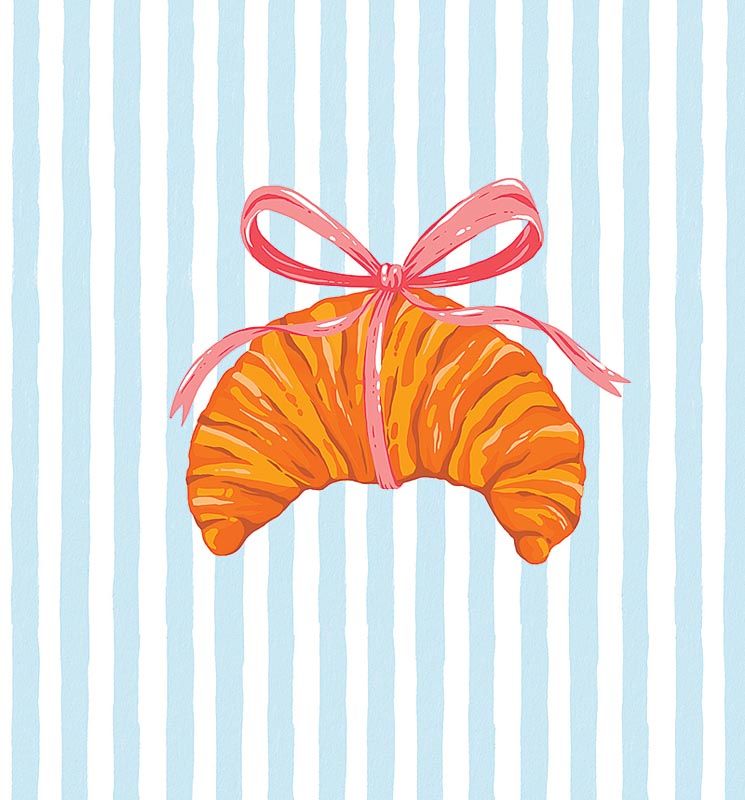 Открытка 12*13см  "Круассан"