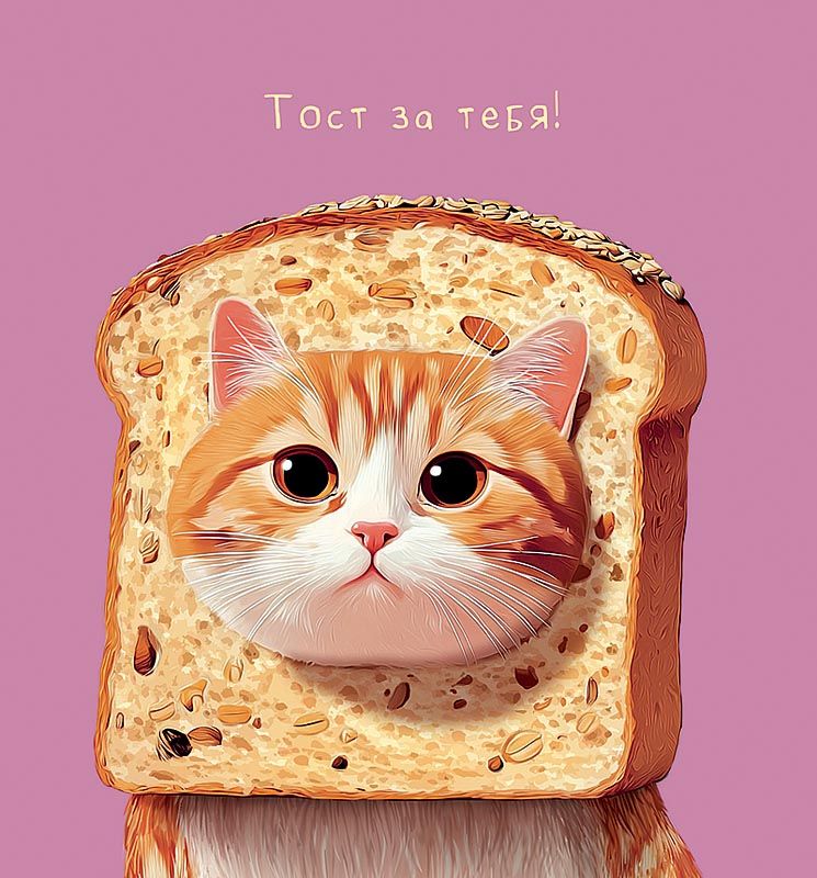 Открытка 12*13см  "Тост за тебя!"