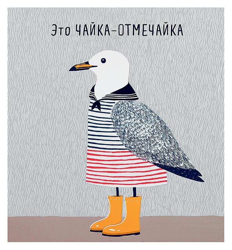 Открытка 12*13см  "Это чайка-отмечайка"