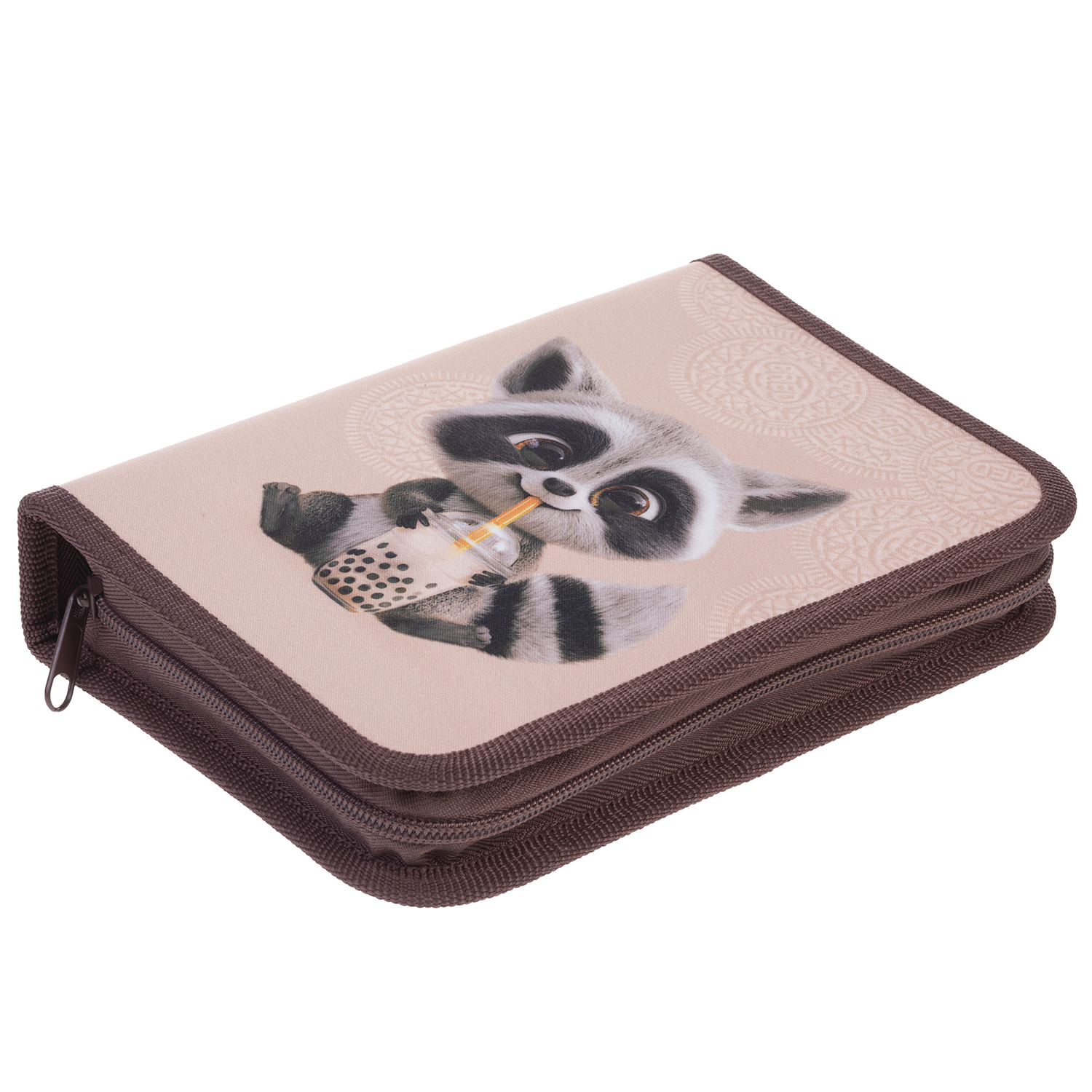 Пенал 1 отд. с 2-мя откид.пл. (200*140*40) молния, ткань/картон "ВОТ ЕНОТ"