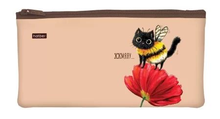 Пенал-косметичка (205*110) молния, ткань "ЖЖ-МЯУ"