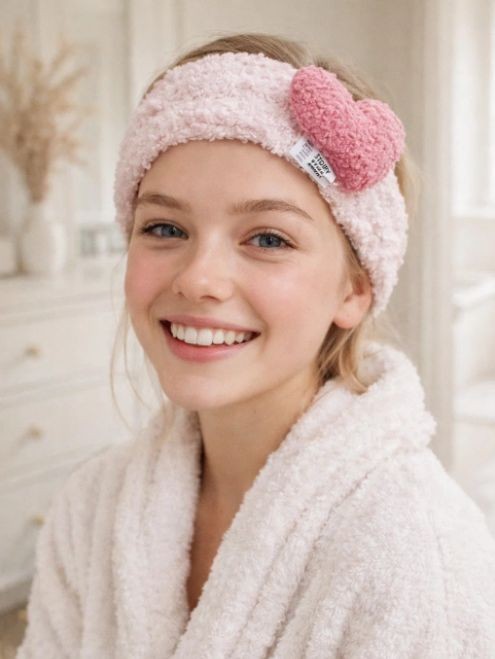 Повязка на голову ТМ GIRLY "Plush heart" розовая