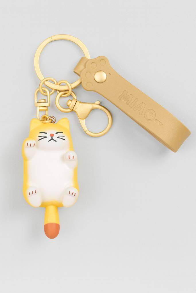 Брелок "The lazy cat" желтый