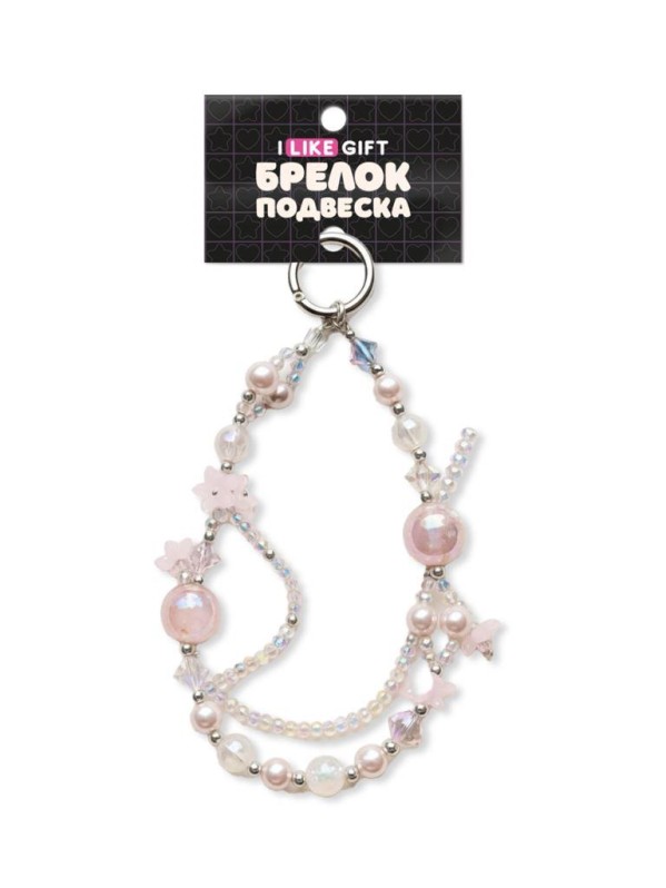 Брелок-подвеска для телефона "Crysta" розовый
