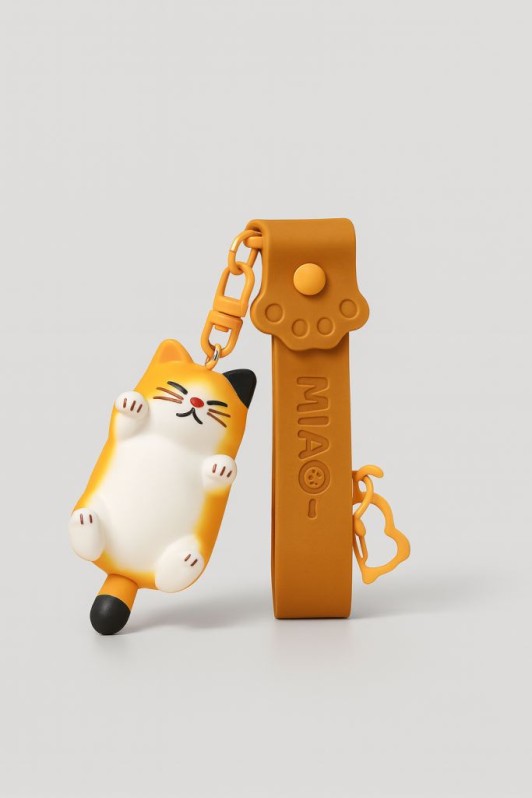 Брелок "The lazy cat" оранжевый