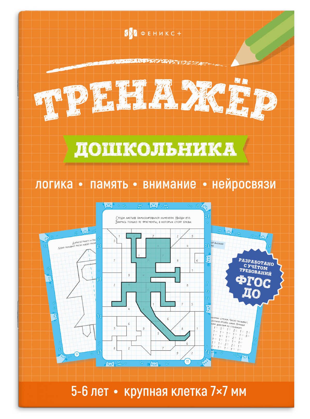Книга "Тренажер для дошкольника. 5+" А5, 16стр.