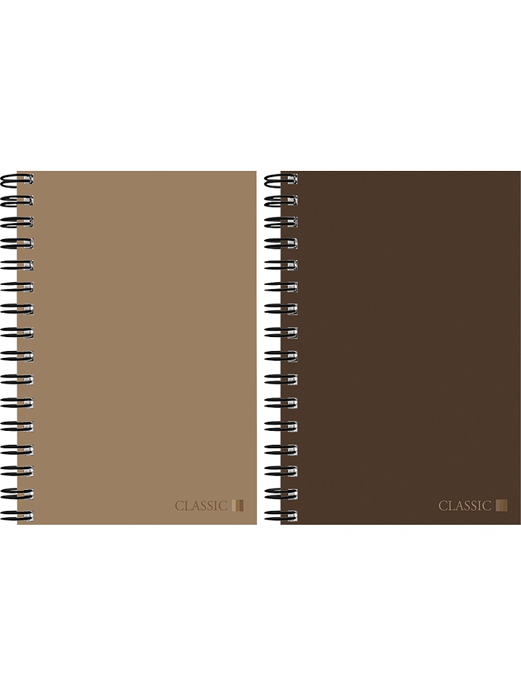Блокнот А6  80л гребень слева "Оттенки коричневого" клетка