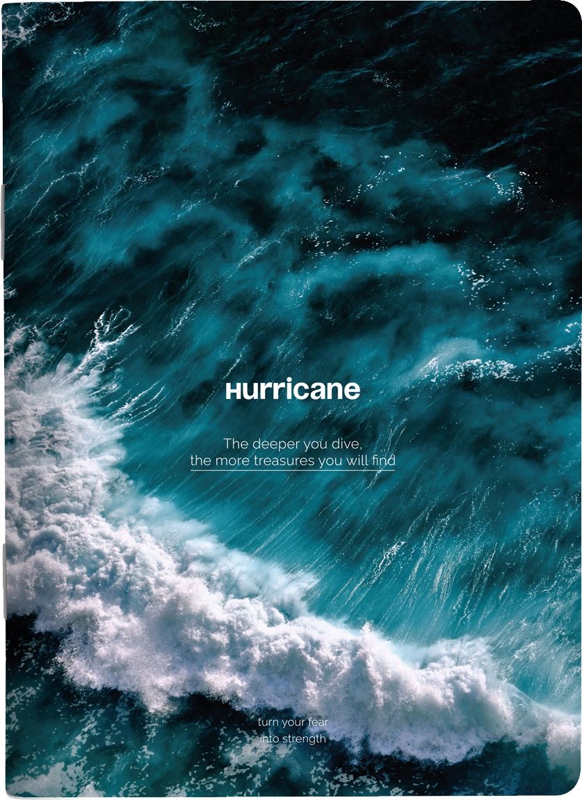 Скетчбук А4  40л., гребень, 120гр/м2 "Be Smart. Ocean. Ураган"