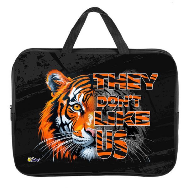 Папка А4 (350*265*45) с ручками, молния, ткань "Опасный"