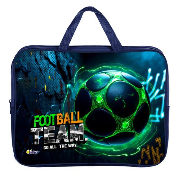 Папка А4 (350*265*45) с ручками, молния, ткань "Вместе к победе"