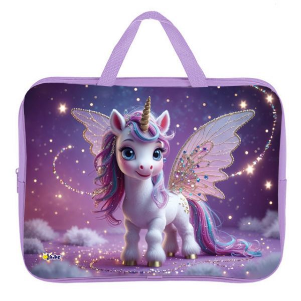 Папка А4 (350*265*80) с ручками, молния, ткань "Волшебное очарование"