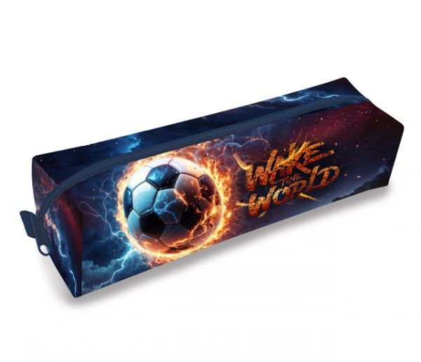 Пенал-косметичка (210*50*60) молния, ткань "Огненный мяч"