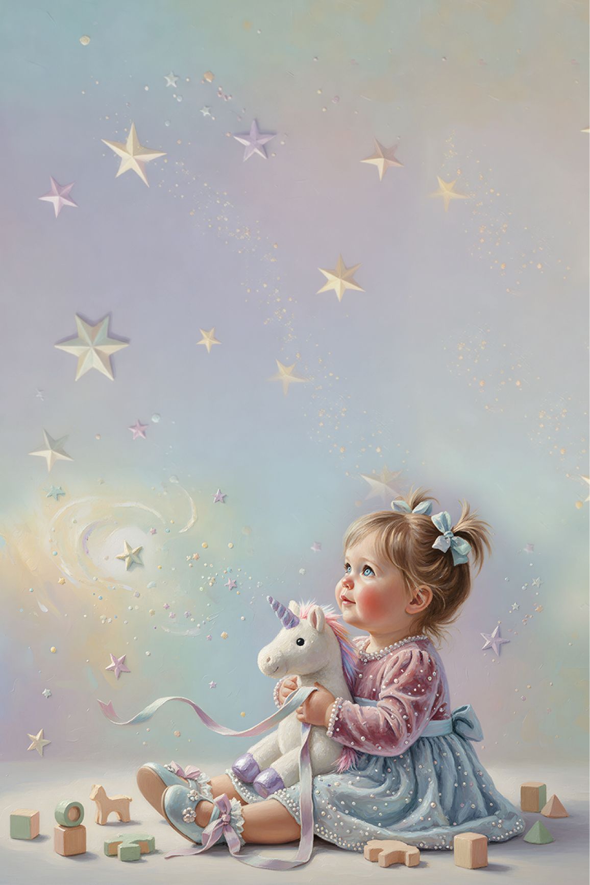 Папка Адресная А4 "Свидетельство о рождении. Девочка с единорогом"