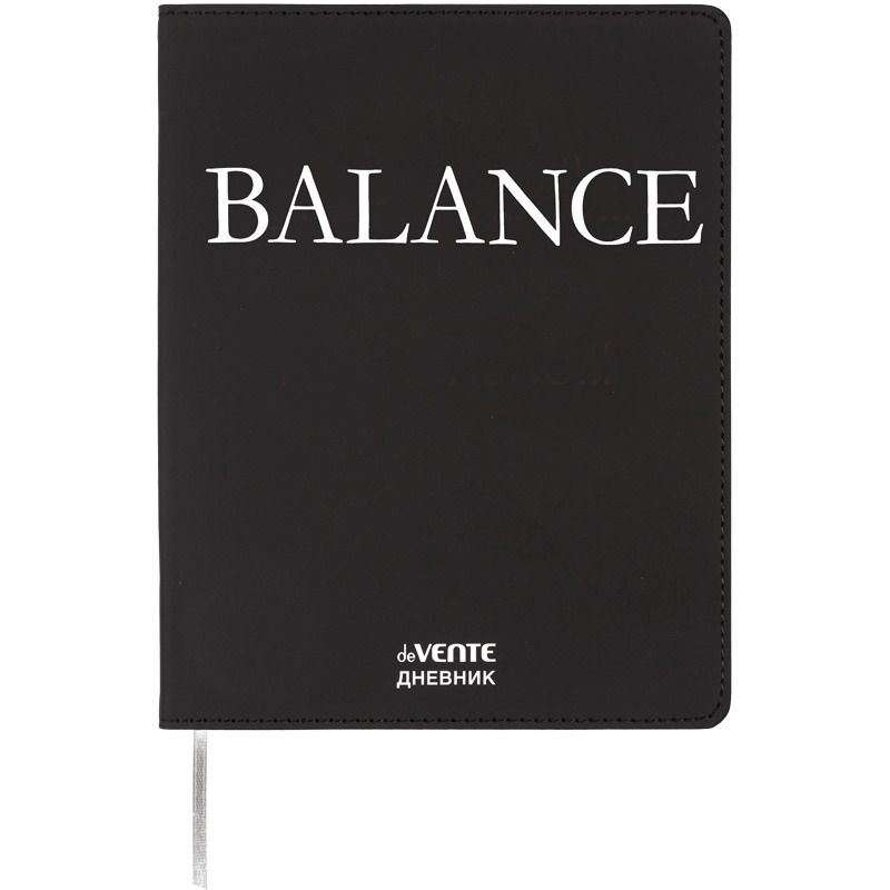 Дневник универсальн. обл. кожзам, интегр. "BALANCE", шелкография, 48л, ляссе