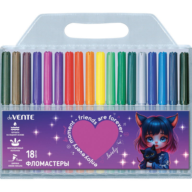 Фломастеры  18цв "deVENTE. Friends Forever", блистер