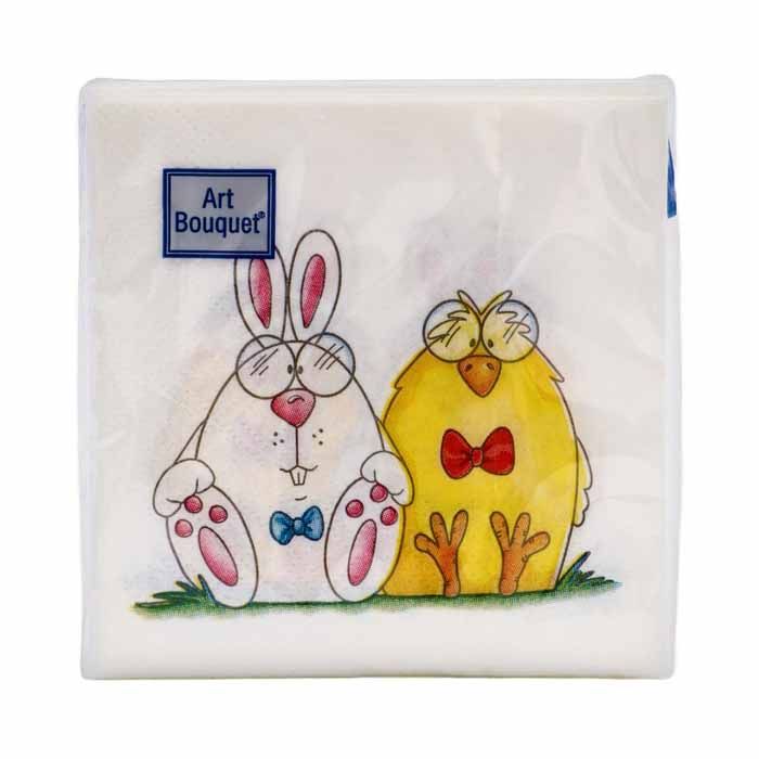 Салфетка Art Bouquet "Сладкая парочка" 20*20см, 30шт., 2-х слойная