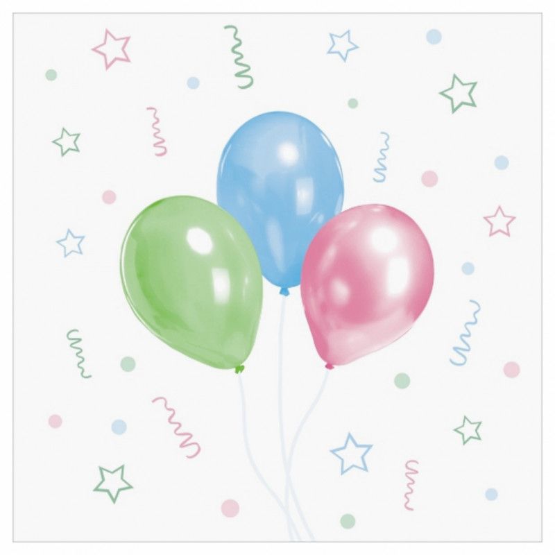 Салфетка Art Bouquet "Весёлый праздник" 20*20см, 30шт., 2-х слойная