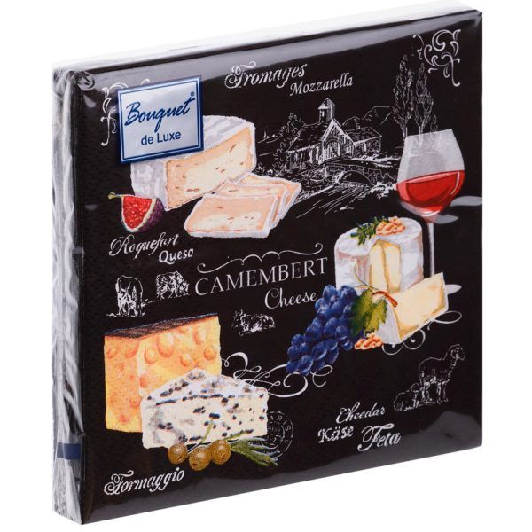 Салфетка Bouquet de Luxe "Застолье" 24*24см, 25шт., 3-х слойная