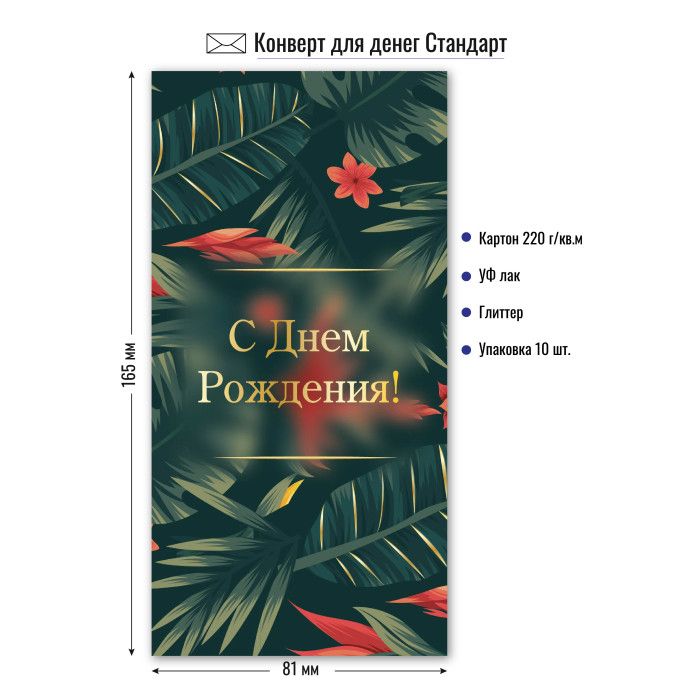 Конверт для денег "В День Рождения"