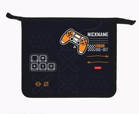 Папка д/тетрад. А5 (240*205*40) 1отд. молния сверху, пластик "404: Домашка не найдена"