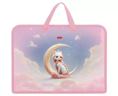 Папка А4 (340*245*35) с ручками, молния, пластик "GlaMourr"