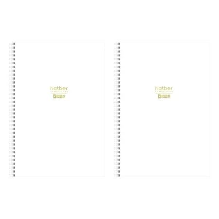 Тетрадь А4  96л кл. гребень Hatber "Арктический белый" софт-тач, перф.на отрыв, 2диз.в блоке
