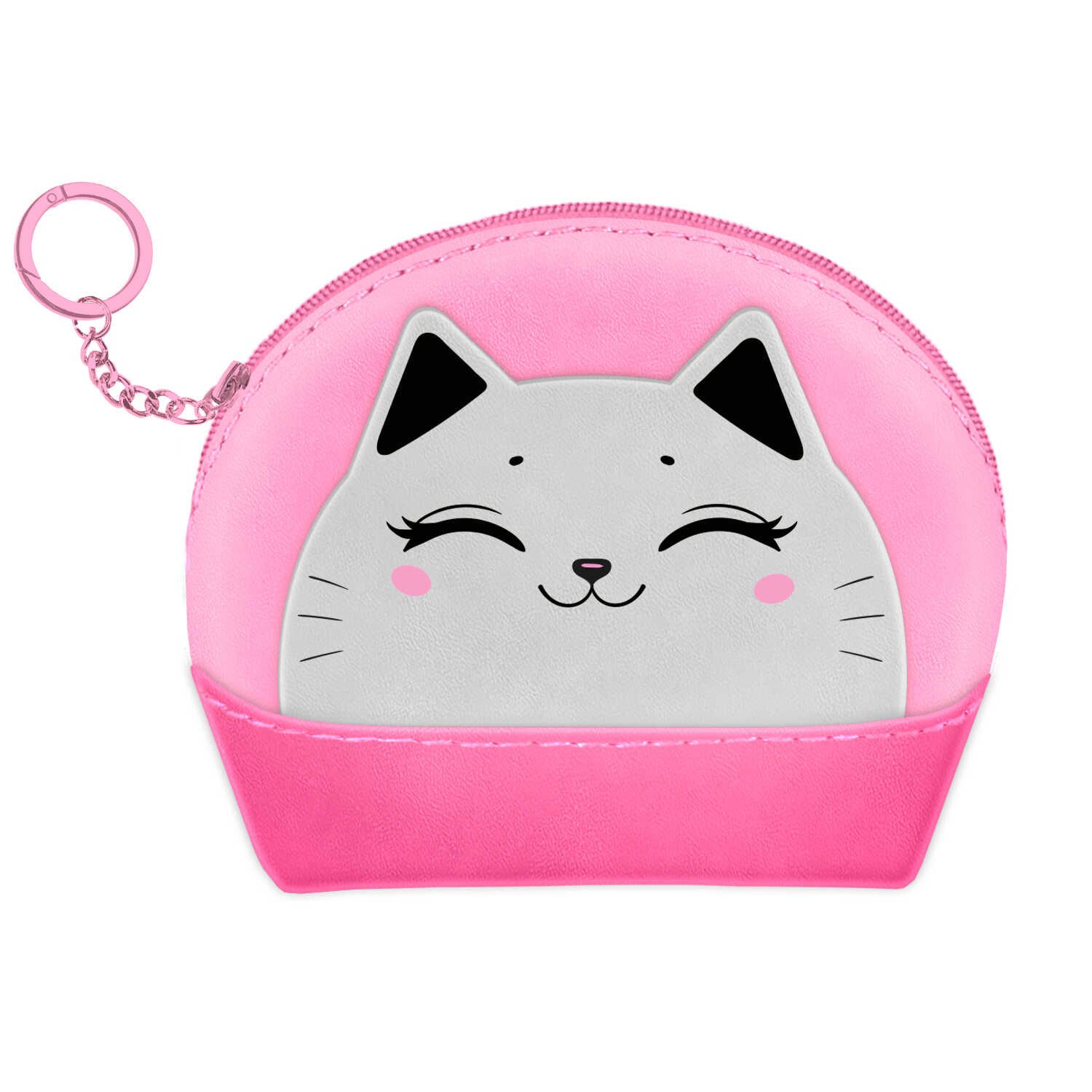 Кошелек для банкнот и монет Феникс+ "Котик" 11*7,5*3,5см, кожзам, молния