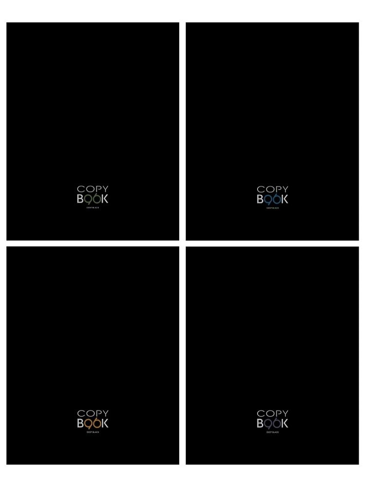 Тетрадь А5  96л кл. Проф-Пресс "Однотонный чёрный - 7"