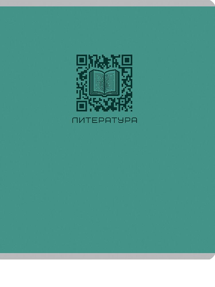 Тетрадь предметная А5 Литература "Qr-код" 48л, лин., мат.лам.