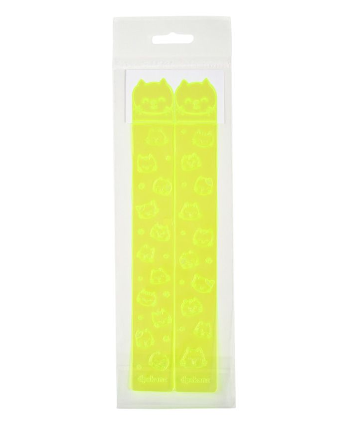 Закладки-ляссе самоклеящаяся А4  Кот "Желтые неон", 2 шт.