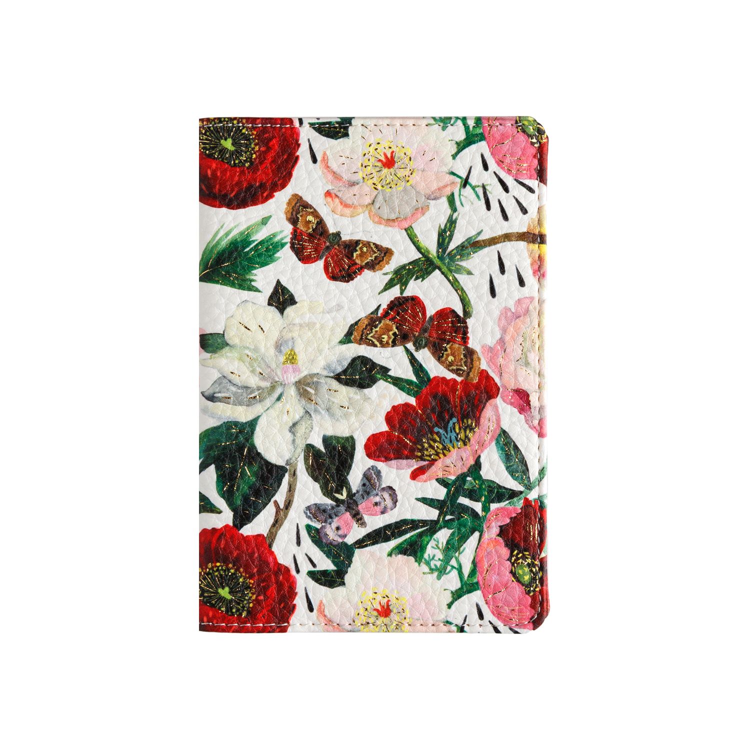 Обложка для паспорта кожзам "Flora. Пионы"