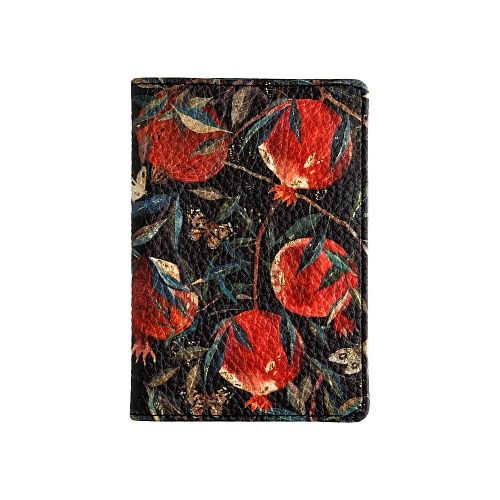 Обложка для паспорта кожзам "Flora. Гранат"