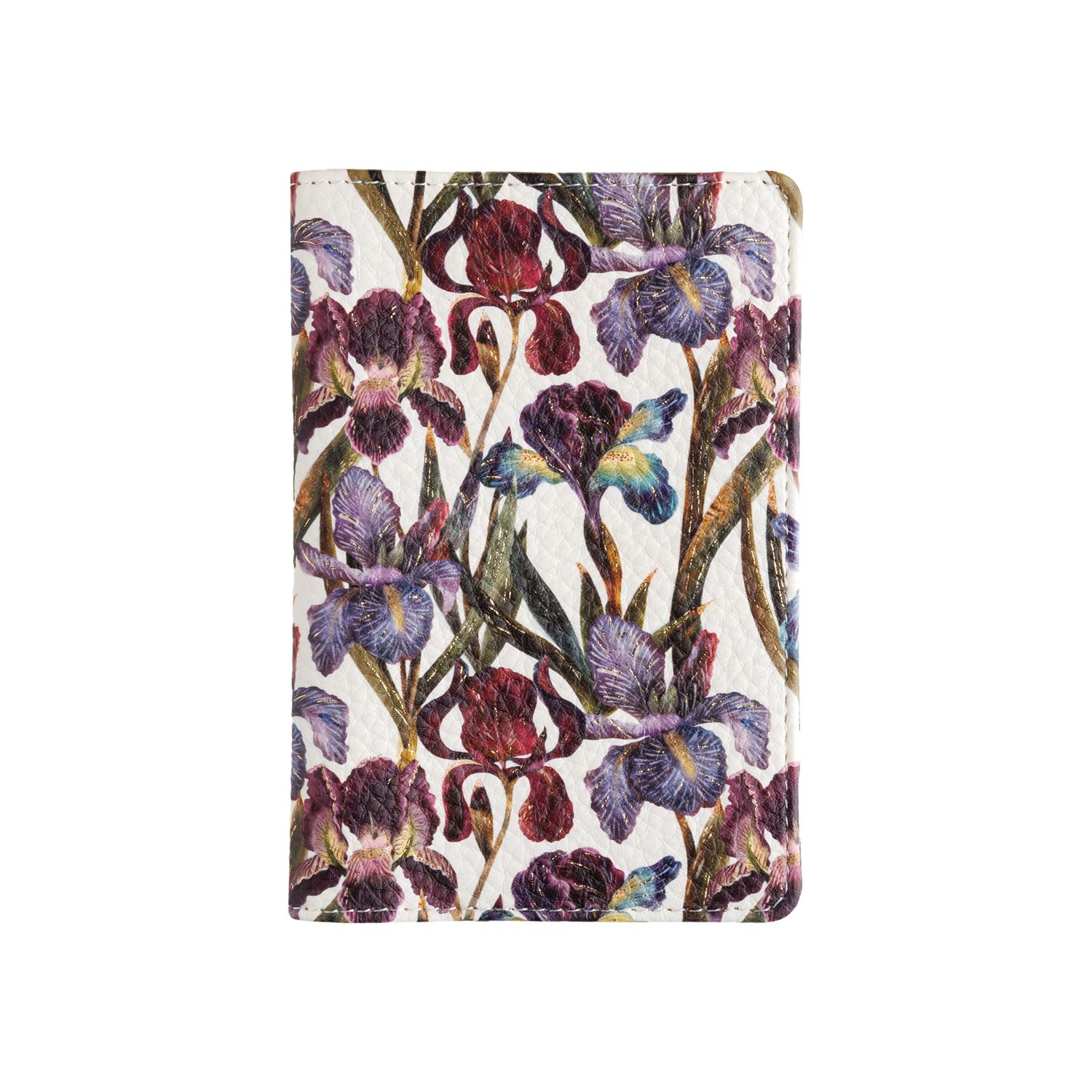 Обложка для паспорта кожзам "Flora. Ирисы"
