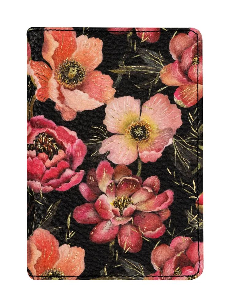 Обложка для паспорта кожзам "Flora. Pink Blossom"